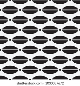 Abstract seamless monochrome geometric pattern