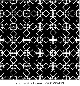 Abstract seamless monochrome pattern on white background for coloring. Design for banner, card, invitation, postcard, textile, fabric, wrapping paper, coloring book.