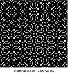 Abstract seamless monochrome pattern on white background for coloring. Design for banner, card, invitation, postcard, textile, fabric, wrapping paper, coloring book.