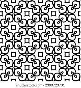 Resumen de un patrón monocromo sin fisuras sobre fondo blanco para colorear. Diseño para banner, tarjeta, invitación, postal, textil, tela, papel envolvente, libro de colorantes.