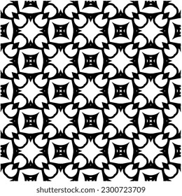 Abstract seamless monochrome pattern on white background for coloring. Design for banner, card, invitation, postcard, textile, fabric, wrapping paper, coloring book.