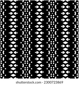 Abstract seamless monochrome pattern on white background for coloring. Design for banner, card, invitation, postcard, textile, fabric, wrapping paper, coloring book.