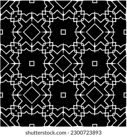 Abstract seamless monochrome pattern on white background for coloring. Design for banner, card, invitation, postcard, textile, fabric, wrapping paper, coloring book.