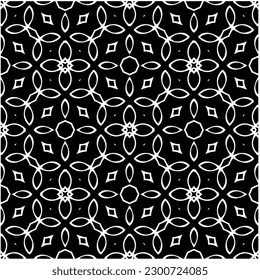 Abstract seamless monochrome pattern on white background for coloring. Design for banner, card, invitation, postcard, textile, fabric, wrapping paper, coloring book.