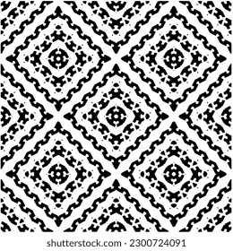 Abstract seamless monochrome pattern on white background for coloring. Design for banner, card, invitation, postcard, textile, fabric, wrapping paper, coloring book.