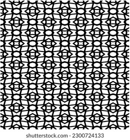 Abstract seamless monochrome pattern on white background for coloring. Design for banner, card, invitation, postcard, textile, fabric, wrapping paper, coloring book.