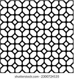 Resumen de un patrón monocromo sin fisuras sobre fondo blanco para colorear. Diseño para banner, tarjeta, invitación, postal, textil, tela, papel envolvente, libro de colorantes.