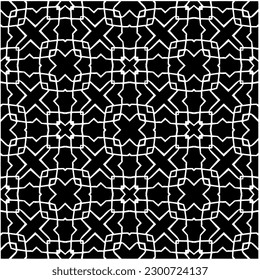 Abstract seamless monochrome pattern on white background for coloring. Design for banner, card, invitation, postcard, textile, fabric, wrapping paper, coloring book.