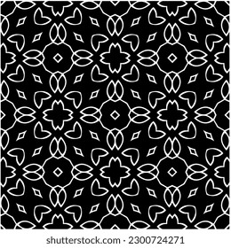 Resumen de un patrón monocromo sin fisuras sobre fondo blanco para colorear. Diseño para banner, tarjeta, invitación, postal, textil, tela, papel envolvente, libro de colorantes.