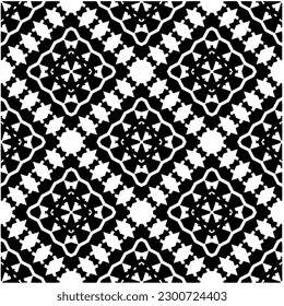 Abstract seamless monochrome pattern on white background for coloring. Design for banner, card, invitation, postcard, textile, fabric, wrapping paper, coloring book.
