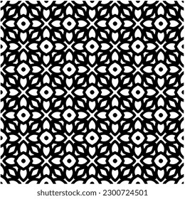 Resumen de un patrón monocromo sin fisuras sobre fondo blanco para colorear. Diseño para banner, tarjeta, invitación, postal, textil, tela, papel envolvente, libro de colorantes.