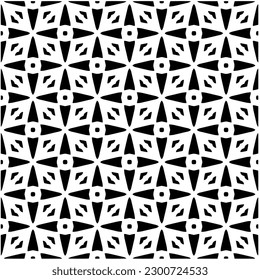 Abstract seamless monochrome pattern on white background for coloring. Design for banner, card, invitation, postcard, textile, fabric, wrapping paper, coloring book.