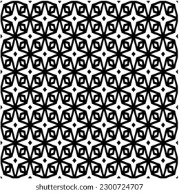 Abstract seamless monochrome pattern on white background for coloring. Design for banner, card, invitation, postcard, textile, fabric, wrapping paper, coloring book.