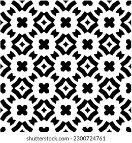 Abstract seamless monochrome pattern on white background for coloring. Design for banner, card, invitation, postcard, textile, fabric, wrapping paper, coloring book.