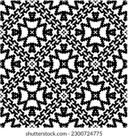 Abstract seamless monochrome pattern on white background for coloring. Design for banner, card, invitation, postcard, textile, fabric, wrapping paper, coloring book.