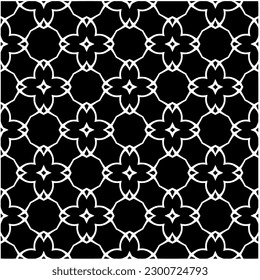Resumen de un patrón monocromo sin fisuras sobre fondo blanco para colorear. Diseño para banner, tarjeta, invitación, postal, textil, tela, papel envolvente, libro de colorantes.
