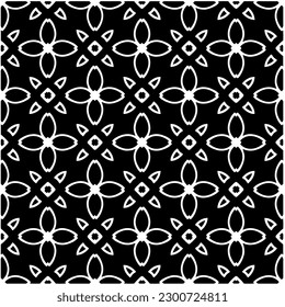 Abstract seamless monochrome pattern on white background for coloring. Design for banner, card, invitation, postcard, textile, fabric, wrapping paper, coloring book.
