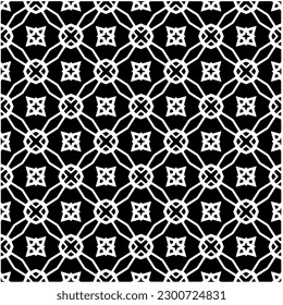 Abstract seamless monochrome pattern on white background for coloring. Design for banner, card, invitation, postcard, textile, fabric, wrapping paper, coloring book.