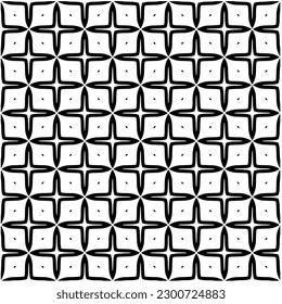 Abstract seamless monochrome pattern on white background for coloring. Design for banner, card, invitation, postcard, textile, fabric, wrapping paper, coloring book.