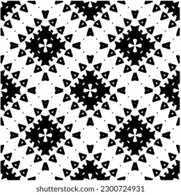 Abstract seamless monochrome pattern on white background for coloring. Design for banner, card, invitation, postcard, textile, fabric, wrapping paper, coloring book.