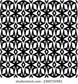 Abstract seamless monochrome pattern on white background for coloring. Design for banner, card, invitation, postcard, textile, fabric, wrapping paper, coloring book.