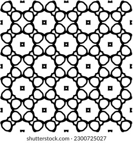 Abstract seamless monochrome pattern on white background for coloring. Design for banner, card, invitation, postcard, textile, fabric, wrapping paper, coloring book.