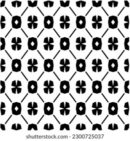 Abstract seamless monochrome pattern on white background for coloring. Design for banner, card, invitation, postcard, textile, fabric, wrapping paper, coloring book.
