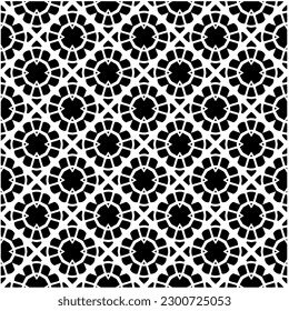 Abstract seamless monochrome pattern on white background for coloring. Design for banner, card, invitation, postcard, textile, fabric, wrapping paper, coloring book.