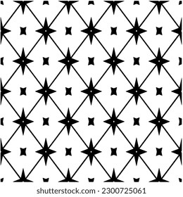 Resumen de un patrón monocromo sin fisuras sobre fondo blanco para colorear. Diseño para banner, tarjeta, invitación, postal, textil, tela, papel envolvente, libro de colorantes.