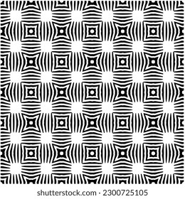 Abstract seamless monochrome pattern on white background for coloring. Design for banner, card, invitation, postcard, textile, fabric, wrapping paper, coloring book.