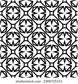 Abstract seamless monochrome pattern on white background for coloring. Design for banner, card, invitation, postcard, textile, fabric, wrapping paper, coloring book.