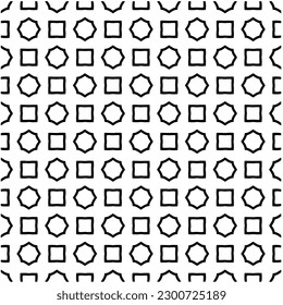 Abstract seamless monochrome pattern on white background for coloring. Design for banner, card, invitation, postcard, textile, fabric, wrapping paper, coloring book.