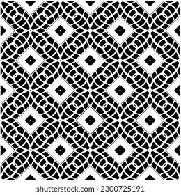 Abstract seamless monochrome pattern on white background for coloring. Design for banner, card, invitation, postcard, textile, fabric, wrapping paper, coloring book.
