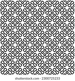 Abstract seamless monochrome pattern on white background for coloring. Design for banner, card, invitation, postcard, textile, fabric, wrapping paper, coloring book.