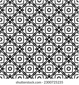 Resumen de un patrón monocromo sin fisuras sobre fondo blanco para colorear. Diseño para banner, tarjeta, invitación, postal, textil, tela, papel envolvente, libro de colorantes.
