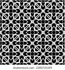 Abstract seamless monochrome pattern on white background for coloring. Design for banner, card, invitation, postcard, textile, fabric, wrapping paper, coloring book.