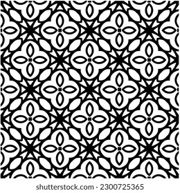 Resumen de un patrón monocromo sin fisuras sobre fondo blanco para colorear. Diseño para banner, tarjeta, invitación, postal, textil, tela, papel envolvente, libro de colorantes.