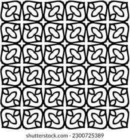 Abstraktes, nahtloses, einfarbiges Muster auf weißem Hintergrund zum Färben. Design für Banner, Karte, Einladung, Postkarte, Textilien, Stoff, Umhüllungspapier, Farbbuch.