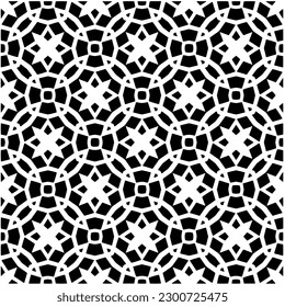Abstract seamless monochrome pattern on white background for coloring. Design for banner, card, invitation, postcard, textile, fabric, wrapping paper, coloring book.