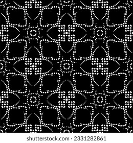 Abstract seamless monochrome pattern on white background for coloring. Design for banner, card, invitation, postcard, textile, fabric, wrapping paper.