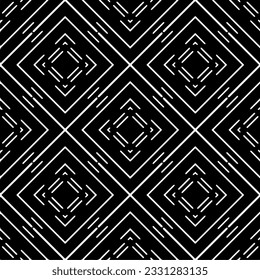 Abstract seamless monochrome pattern on white background for coloring Repeating pattern for banner, card, invitation, postcard, textile, fabric, wrapping paper.