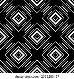 Abstract seamless monochrome pattern on white background for coloring Repeating pattern for banner, card, invitation, postcard, textile, fabric, wrapping paper.