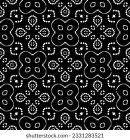 Resumen de un patrón monocromo sin fisuras sobre fondo blanco para colorear. Diseño para banner, tarjeta, invitación, postal, textil, tela, papel envolvente.