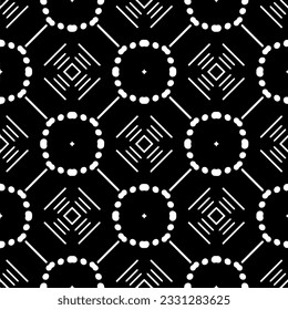 Abstract seamless monochrome pattern on white background for coloring Repeating pattern for banner, card, invitation, postcard, textile, fabric, wrapping paper.