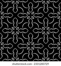 Resumen de un patrón monocromo sin fisuras sobre fondo blanco para colorear. Diseño para banner, tarjeta, invitación, postal, textil, tela, papel envolvente.