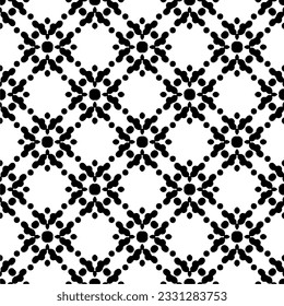 Abstract seamless monochrome pattern on white background for coloring Repeating pattern for banner, card, invitation, postcard, textile, fabric, wrapping paper.