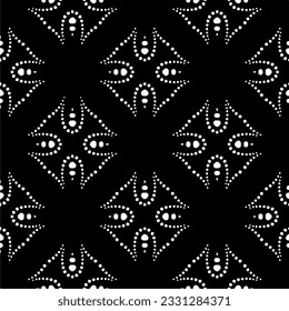 Abstract seamless monochrome pattern on white background for coloring. Design for banner, card, invitation, postcard, textile, fabric, wrapping paper.