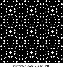 Abstract seamless monochrome pattern on white background for coloring. Design for banner, card, invitation, postcard, textile, fabric, wrapping paper.