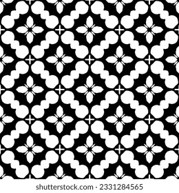 Abstract seamless monochrome pattern on white background for coloring Repeating pattern for banner, card, invitation, postcard, textile, fabric, wrapping paper.