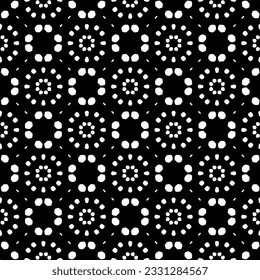 Abstract seamless monochrome pattern on white background for coloring. Design for banner, card, invitation, postcard, textile, fabric, wrapping paper.